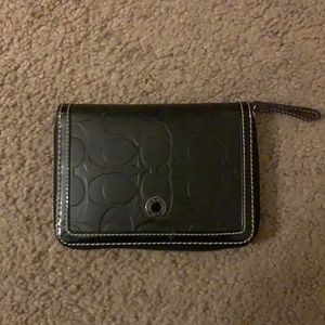 Leather Coach Mini Notebook/Journal Holder